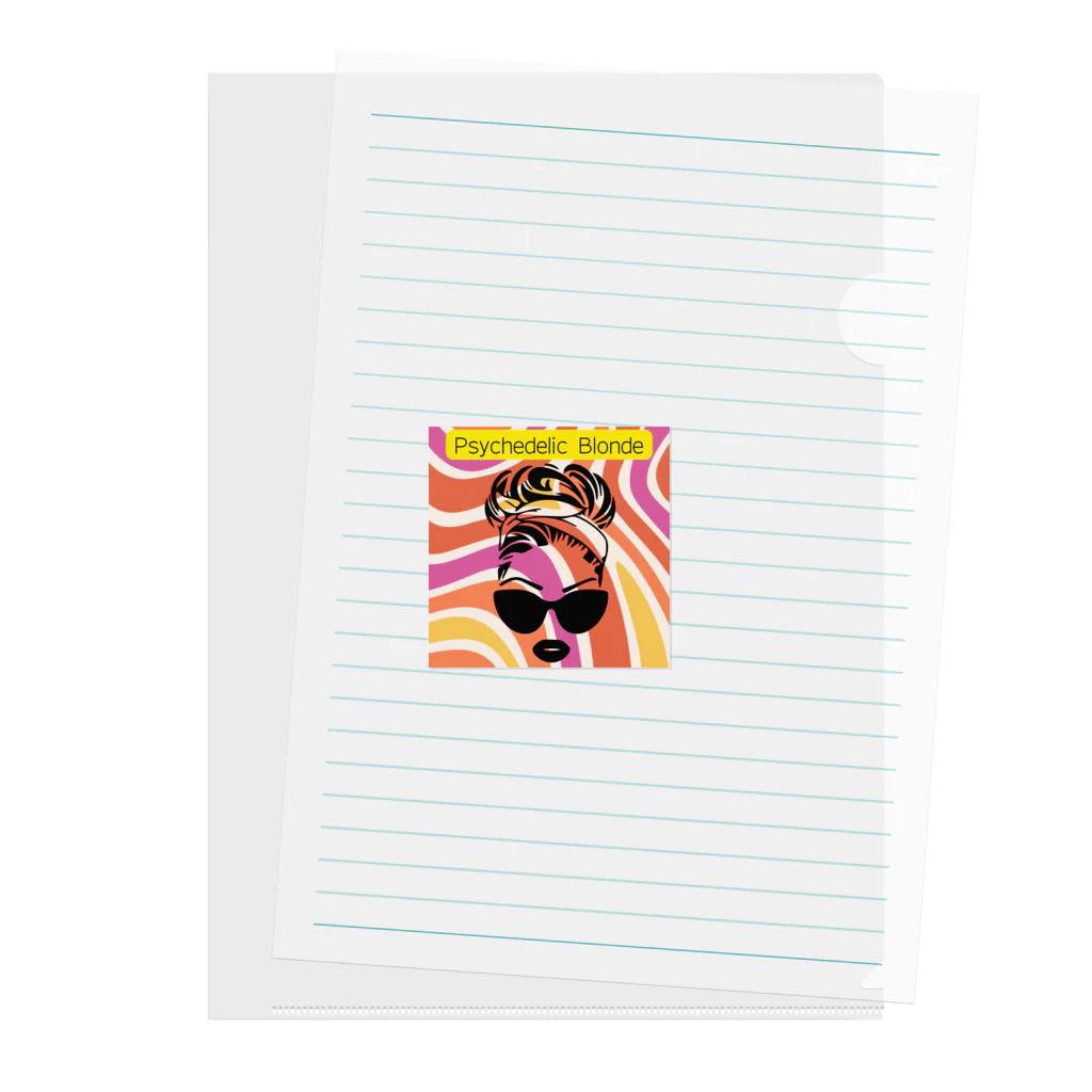 でざいん屋くろすけのPsychedelic Blonde Clear File Folder