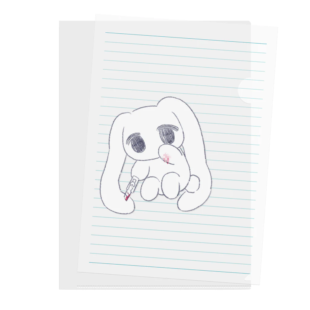 あくむ病院のしんどみうさぎちゃん Clear File Folder