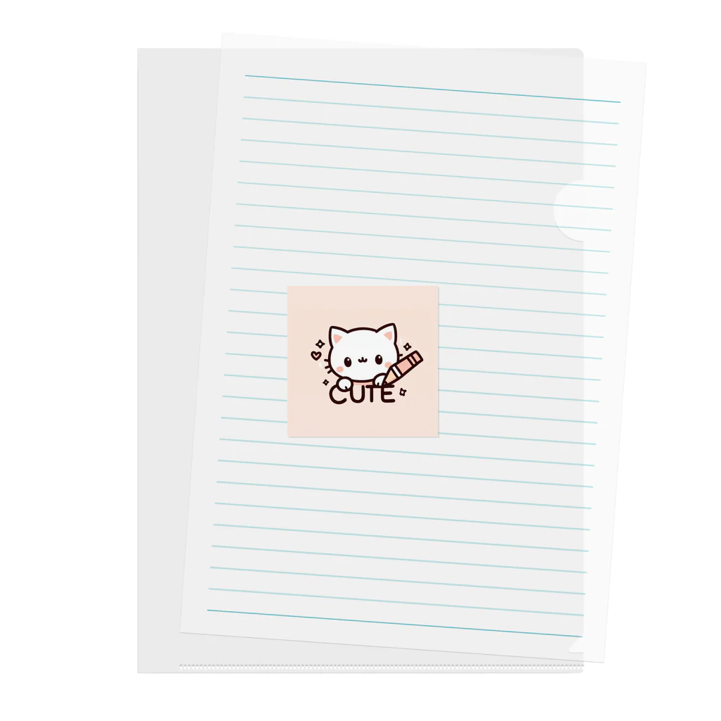 mini_asuのCut 猫 Clear File Folder