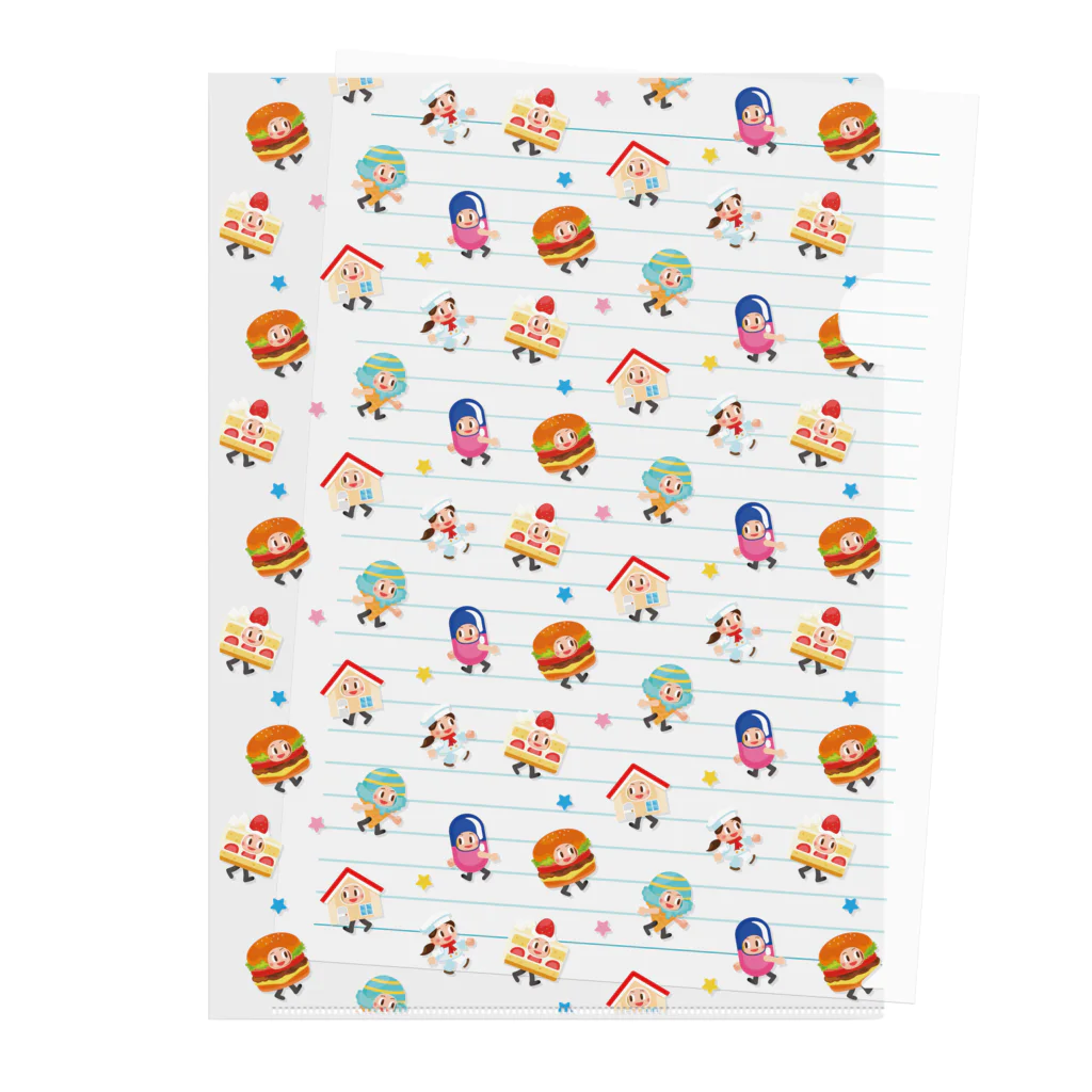 キッズスターショップのごっこちゃん集合POP Clear File Folder