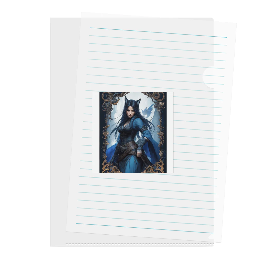 ZZRR12の「狐魔女の蒼き炎」 ： "The Azure Flames of the Fox Witch" Clear File Folder