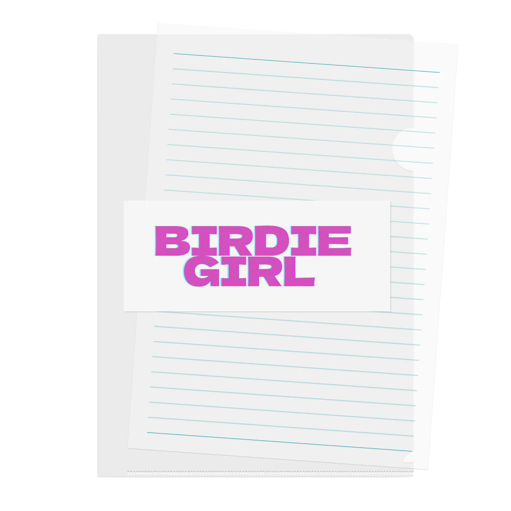 BIRDIE_GIRLのバーディーガールロゴ Clear File Folder