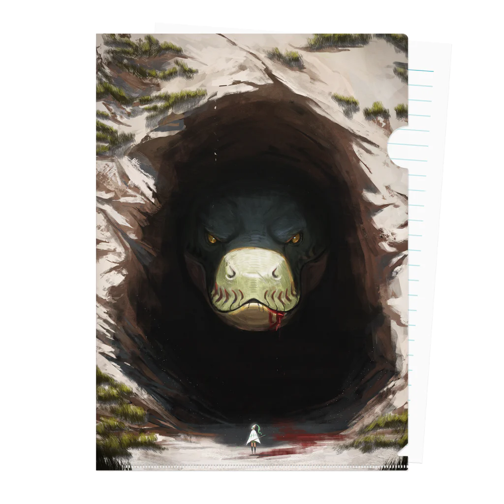 イカサマひでおの荒屋の「リュウケツ」 Clear File Folder