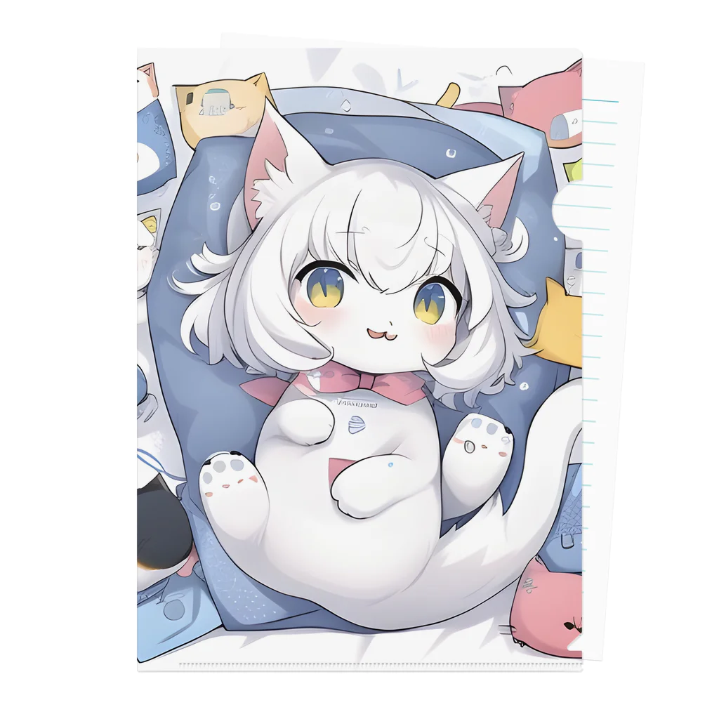 Moichi Designs Shop-2023の赤ちゃんネコタン Clear File Folder