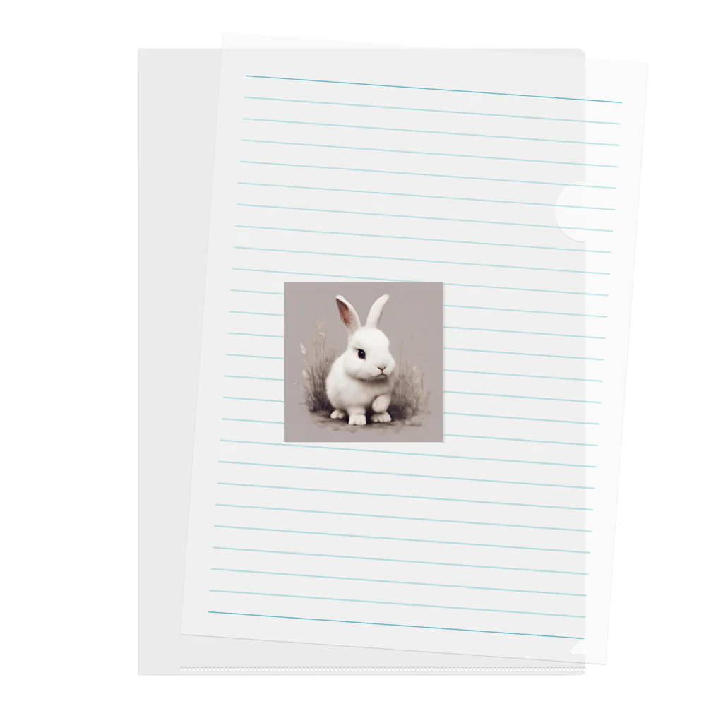 yuwapapaのウサギプリントグッズ🐇 Clear File Folder