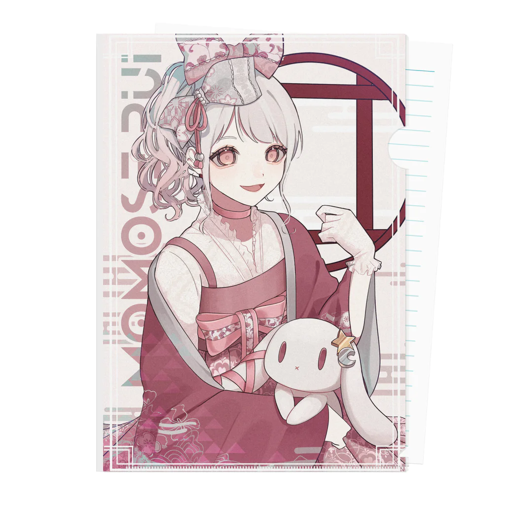 ももせ の おみせのあけおめ桃瀬 Clear File Folder