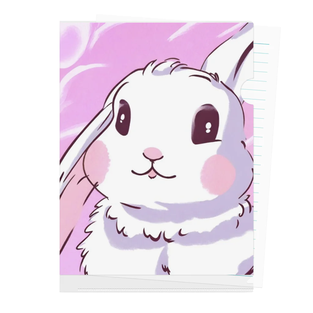 ふわふわうさぎのふわうさちゃん Clear File Folder