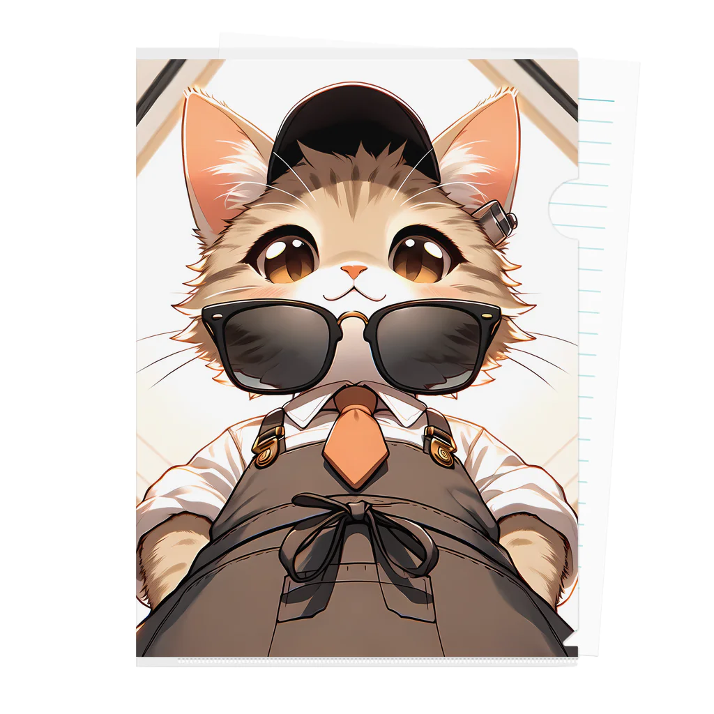 meow-sunniesのスマートニャンコ Clear File Folder