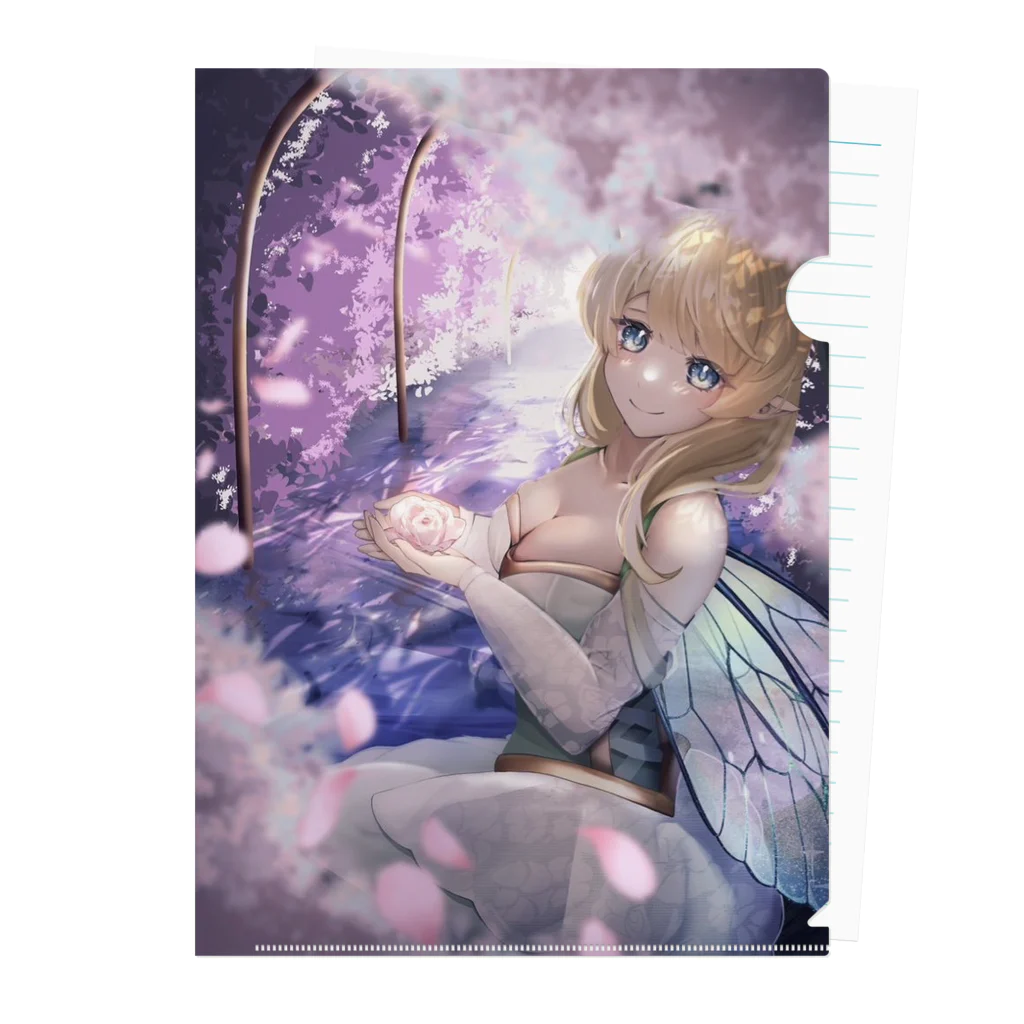 リネのお花の妖精 Clear File Folder