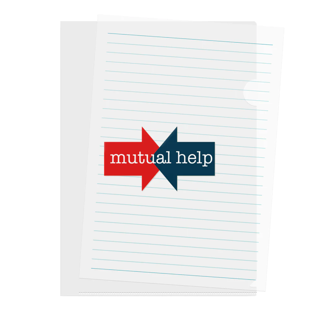 古着風作製所のmutual help 助け合い Clear File Folder