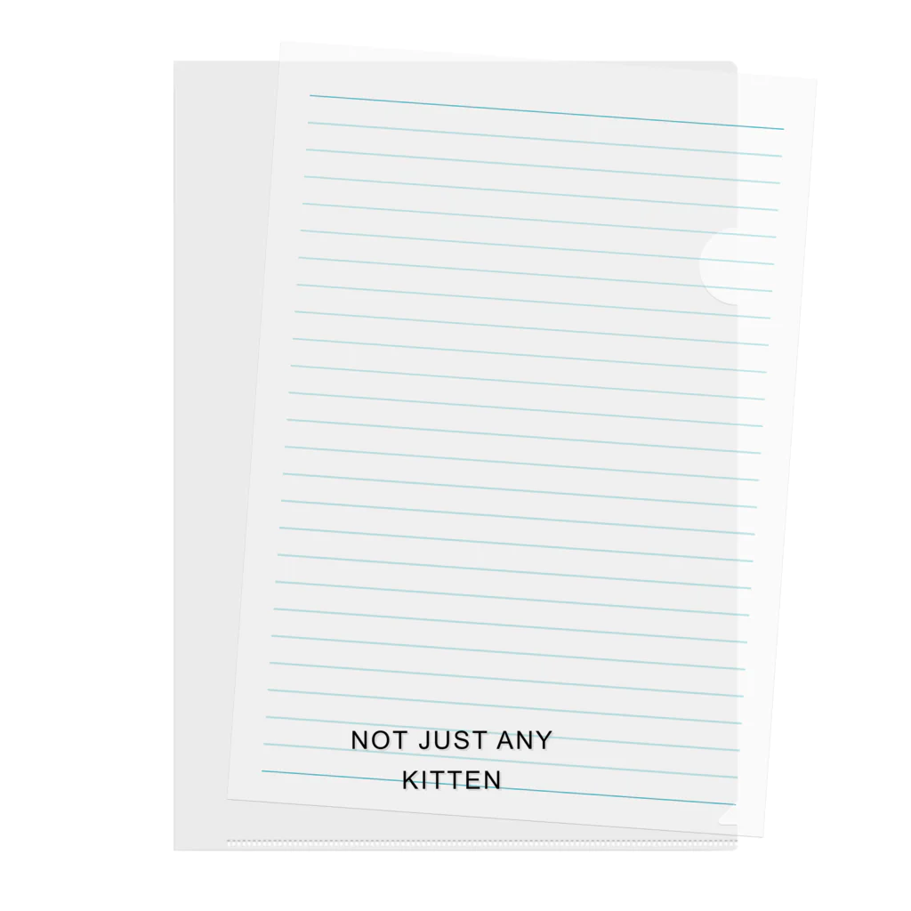 The Kitten ™︎のNOT JUST ANY KITTEN Clear File Folder