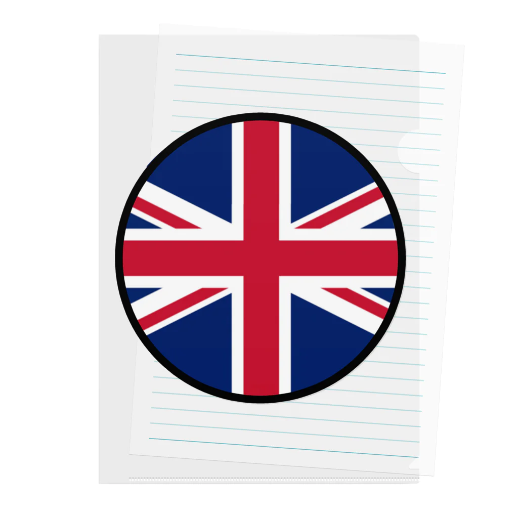 おもしろいTシャツ屋さんのイギリス England United Kingdom Great Britain クリアファイル
