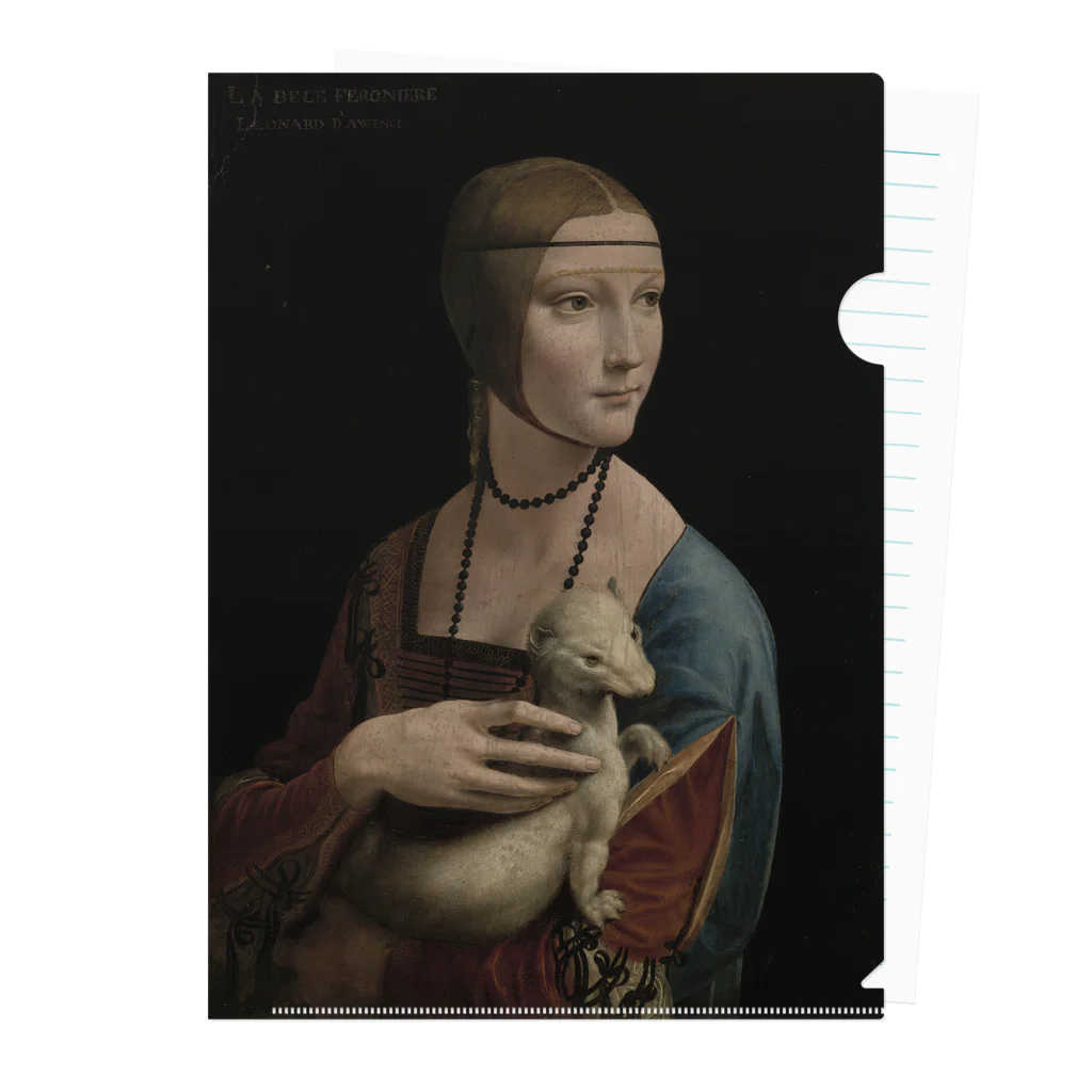 世界美術商店の白貂を抱く貴婦人 / Lady with an Ermine クリアファイル