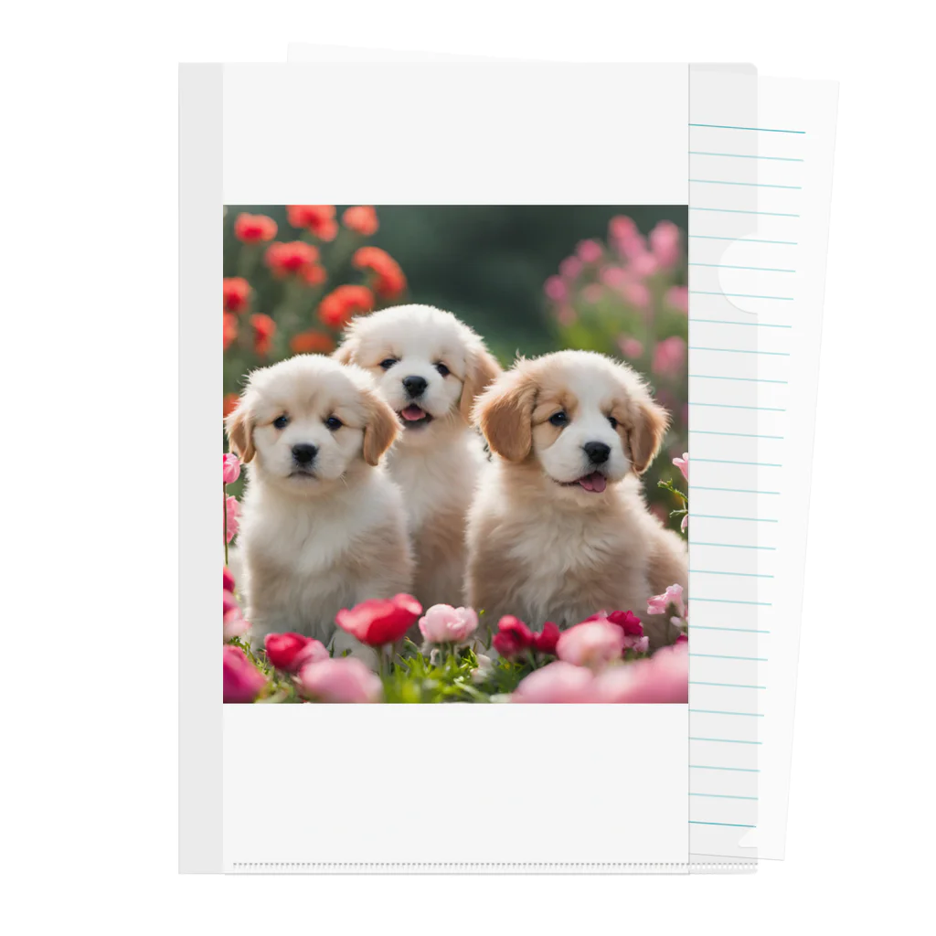 ぱむぱむのかわいい仔犬のグッズ Clear File Folder