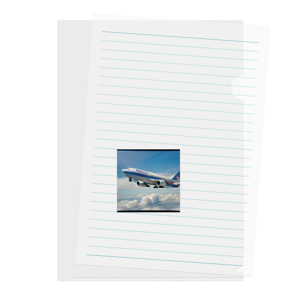 あかいはちのフィリピンの旅客機 Clear File Folder