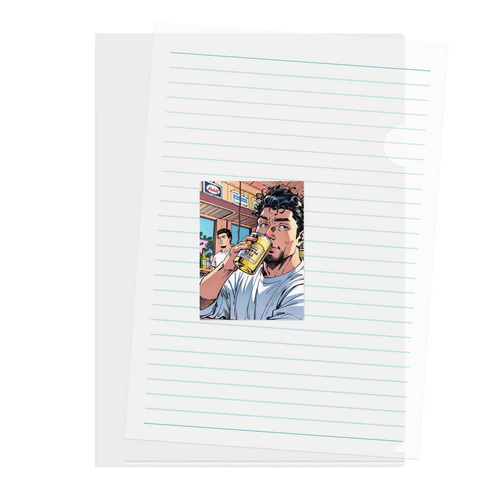 シロクロチャンネル　クロのアメリカン Clear File Folder