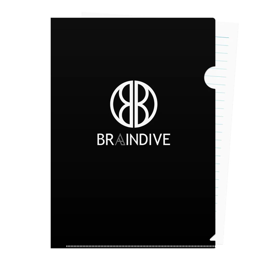 あたらしくんのオンラインショプの【BRAINDIVE】クリアファイル　黒ver クリアファイル