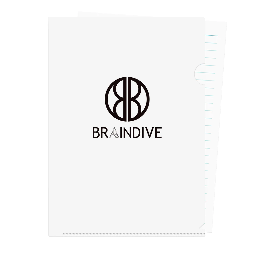 あたらしくんのオンラインショプの【BRAINDIVE】クリアファイル　白ver Clear File Folder