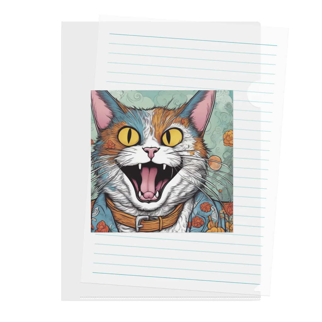 washi-and-washichanのゲス猫 Clear File Folder