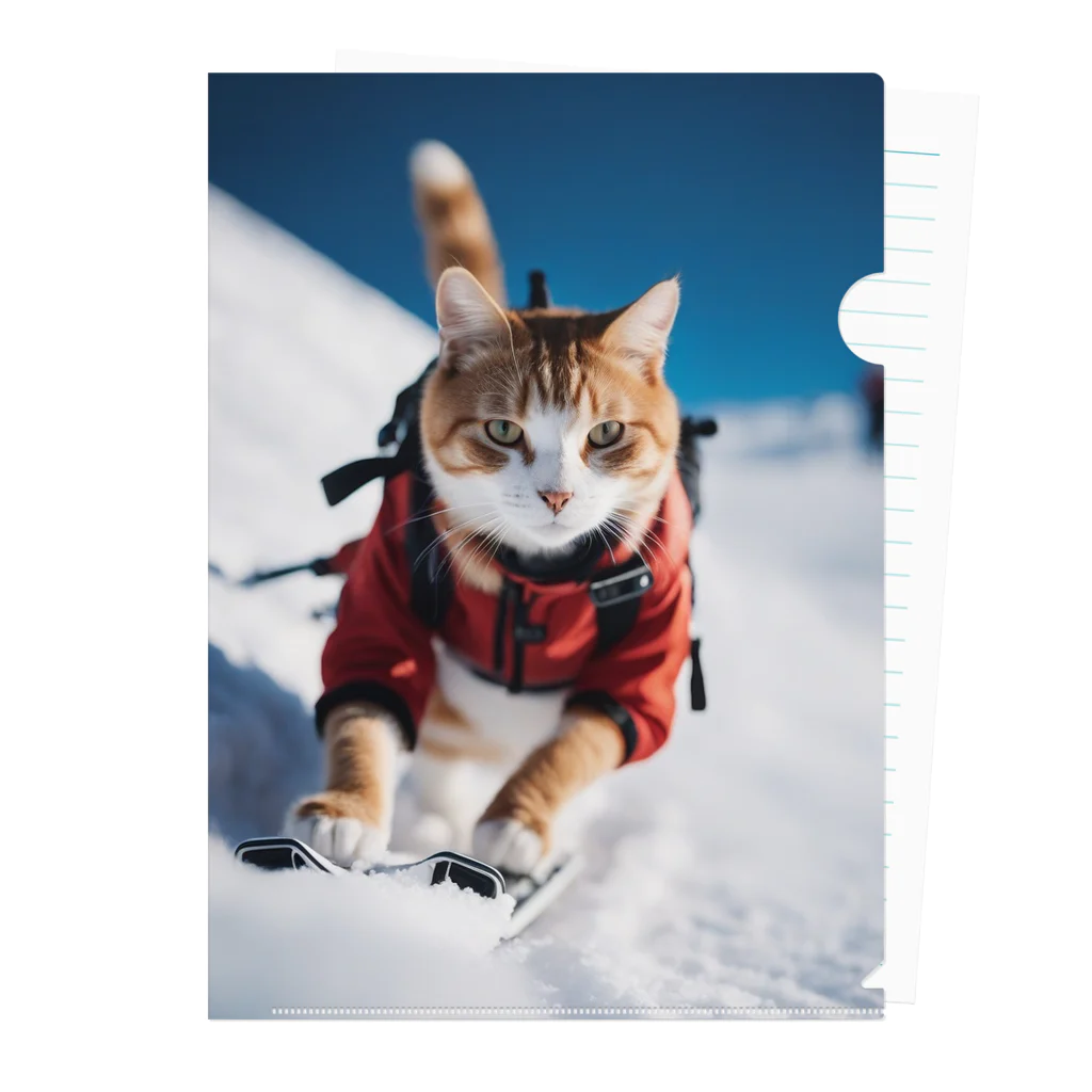 GoldCatの雪猫 Clear File Folder