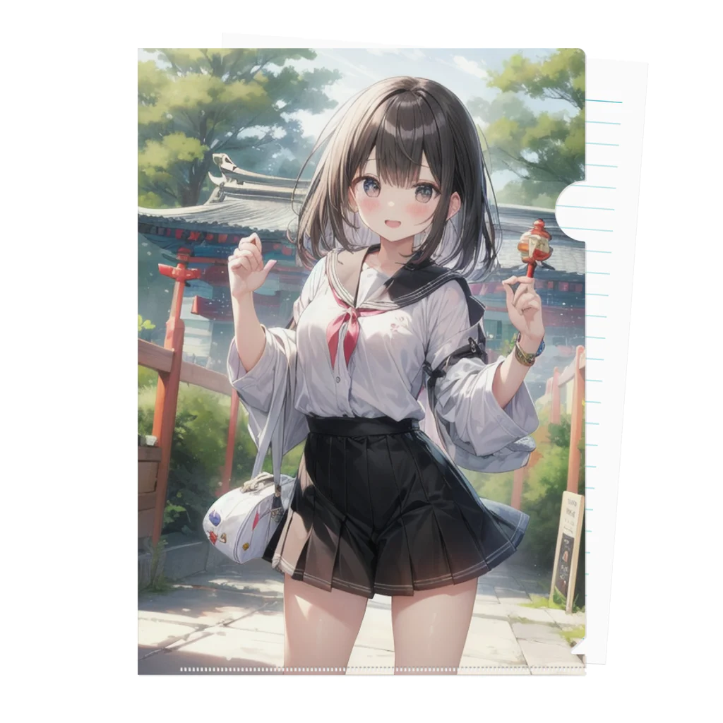 yuino221の可愛らしいセーラー服を身に纏った美しい女子高生 Clear File Folder