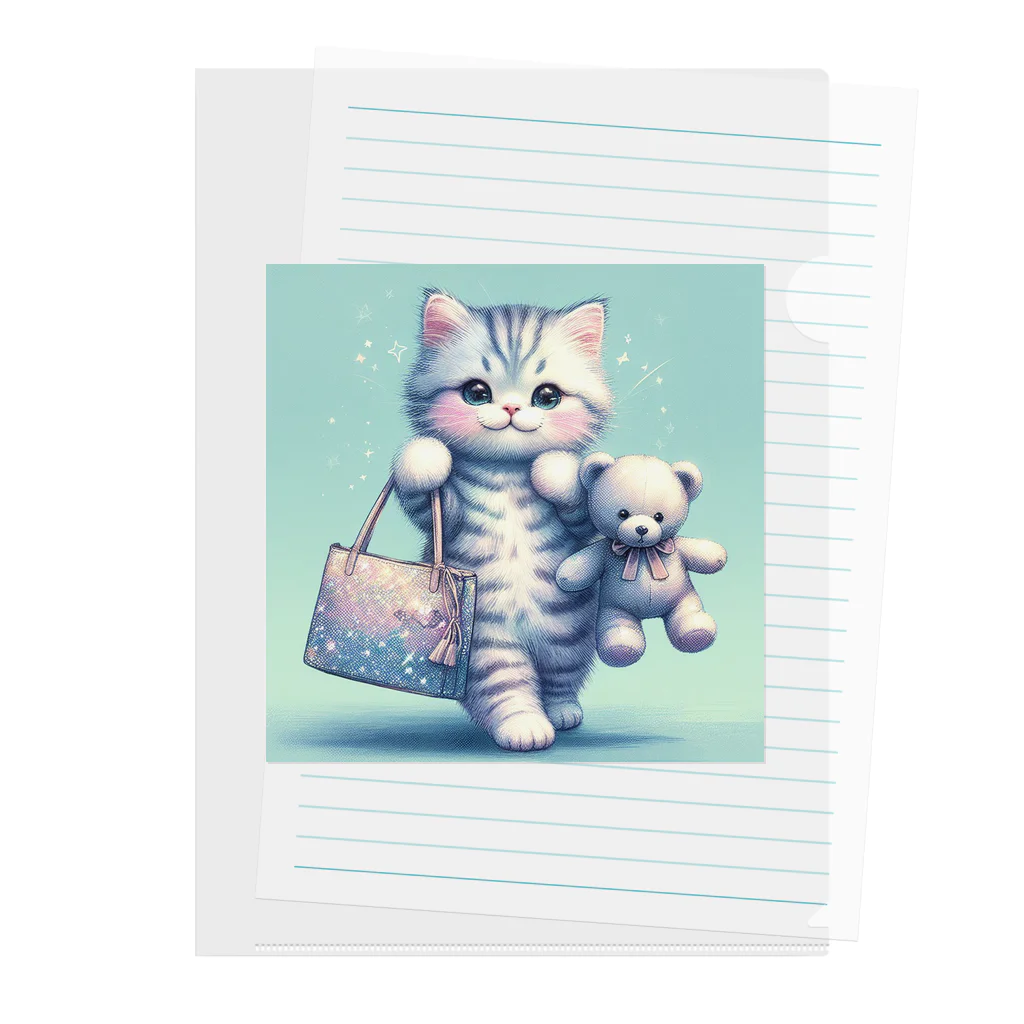 青りんごミュージアムのキャリアウーマン Clear File Folder