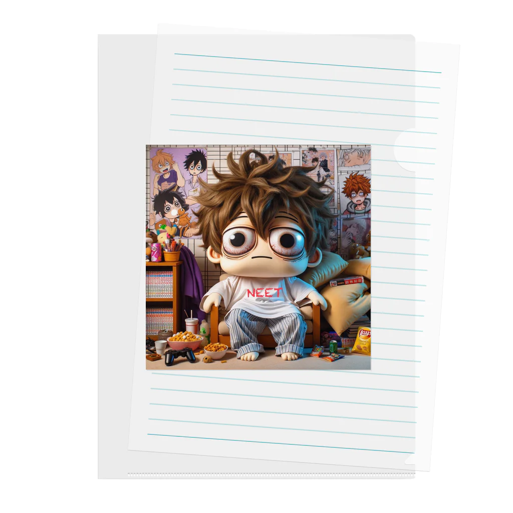 ニコネガショップのニート君 Clear File Folder