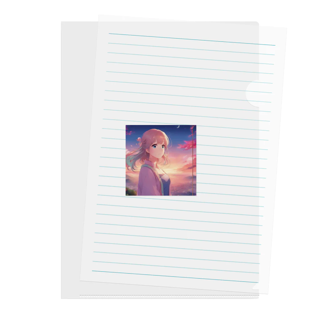 yumeの風になびく髪を持つ可憐な女の子 Clear File Folder