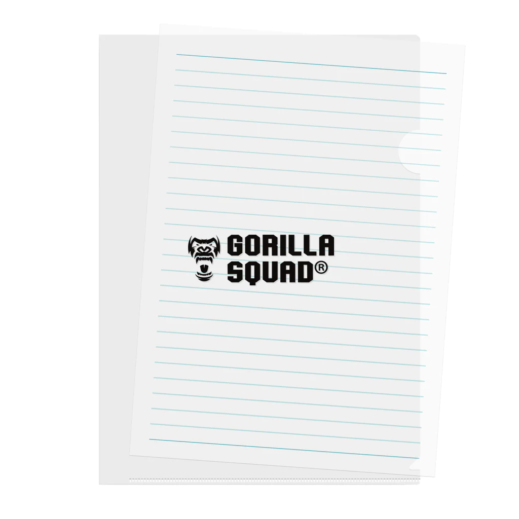 GORILLA SQUAD 公式ノベルティショップのGORILLA SQUAD ロゴ黒 Clear File Folder