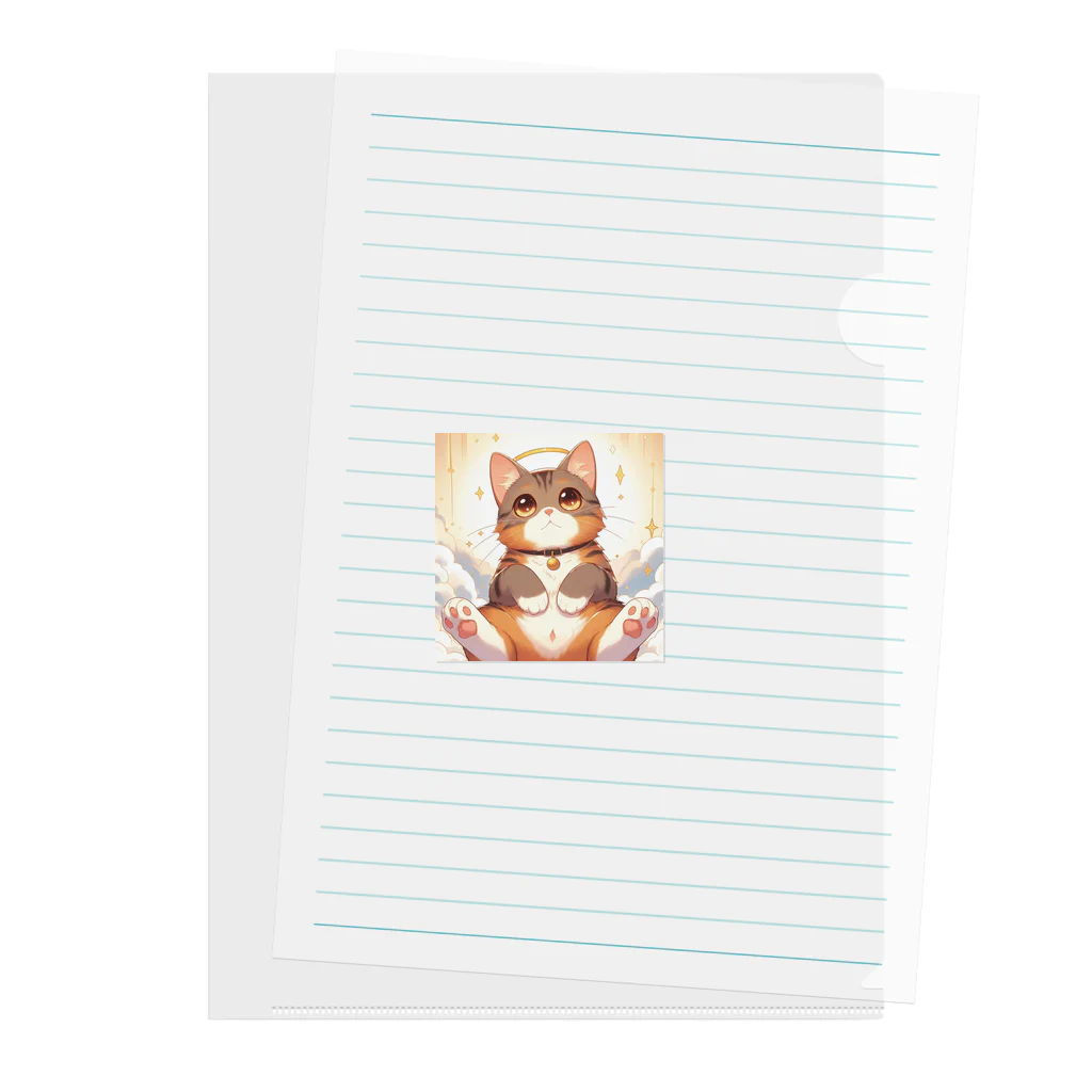 アニマルグッズストア　OPIの茶色い猫 Clear File Folder