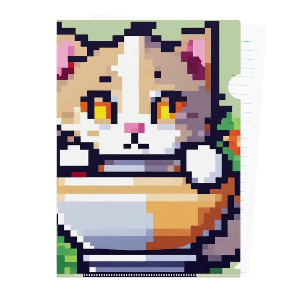 雪売店のマグカップかくれんぼ猫 Clear File Folder