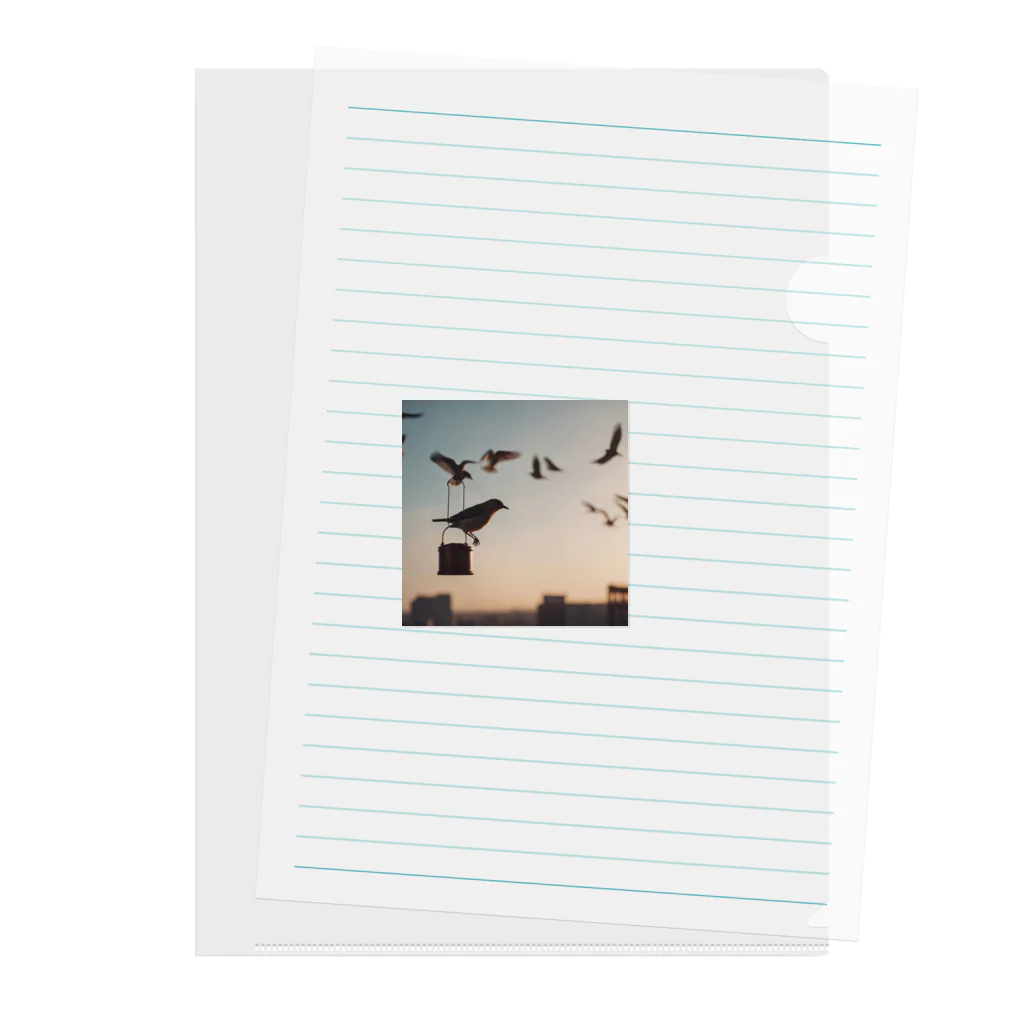 simaenaga234の夕方の鳥 Clear File Folder