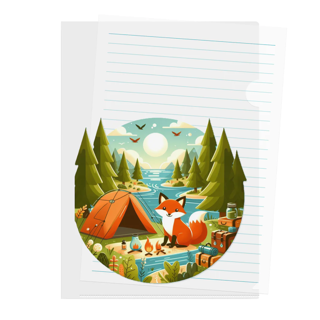 Forêt de Renardsのきつねキャンプ Clear File Folder