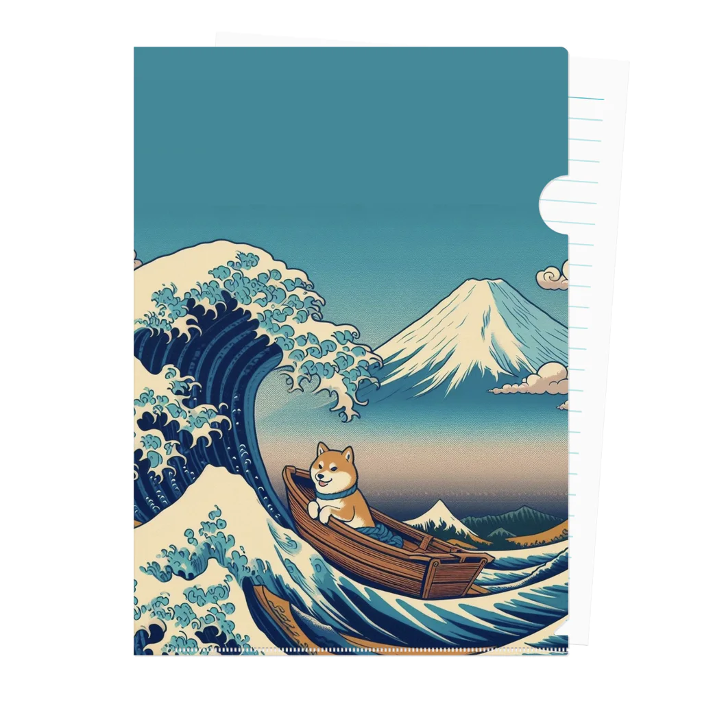 柴とか柴とか柴とか柴犬。の浮世絵風なしばいぬ。３ Clear File Folder