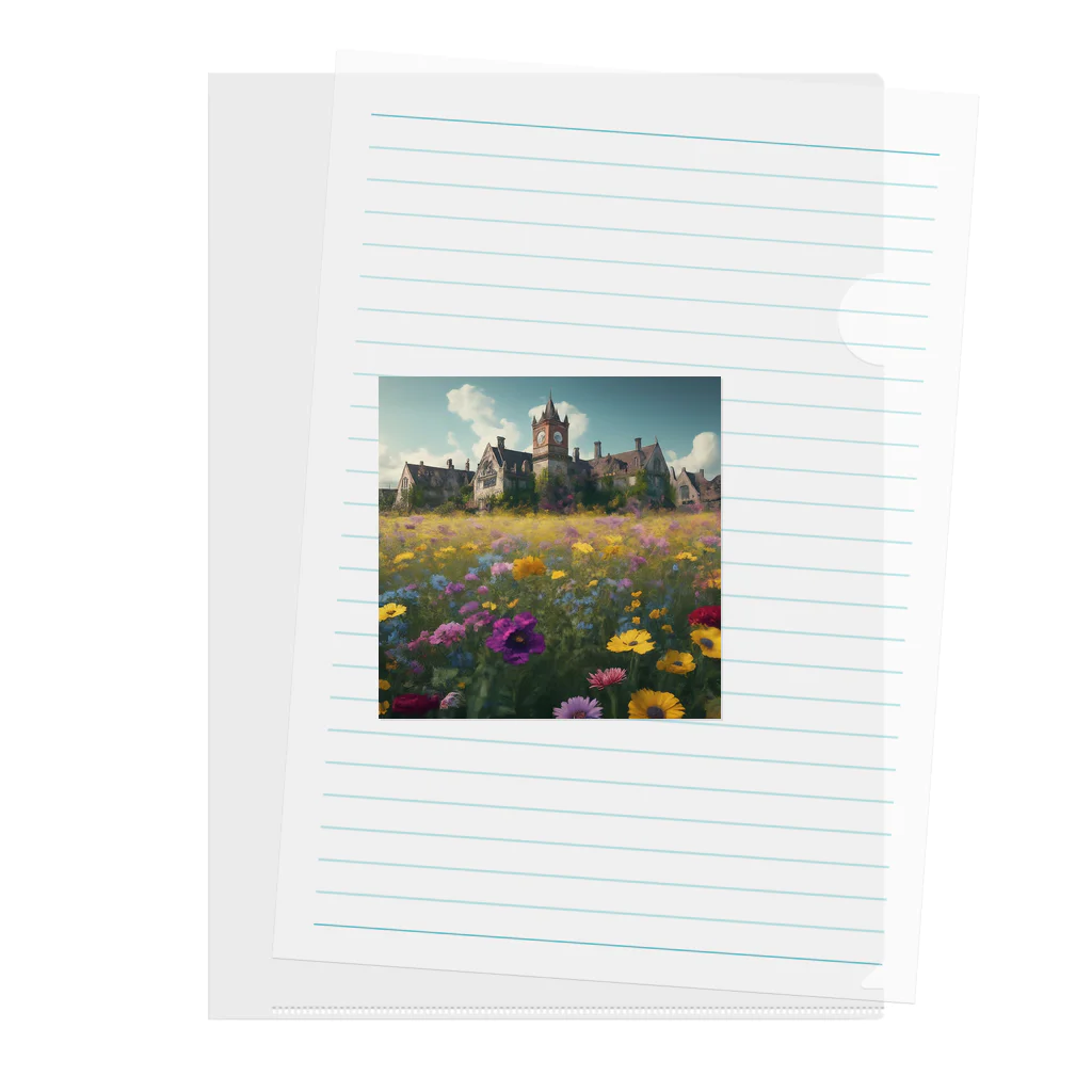ハピネスの廃墟と花 Clear File Folder