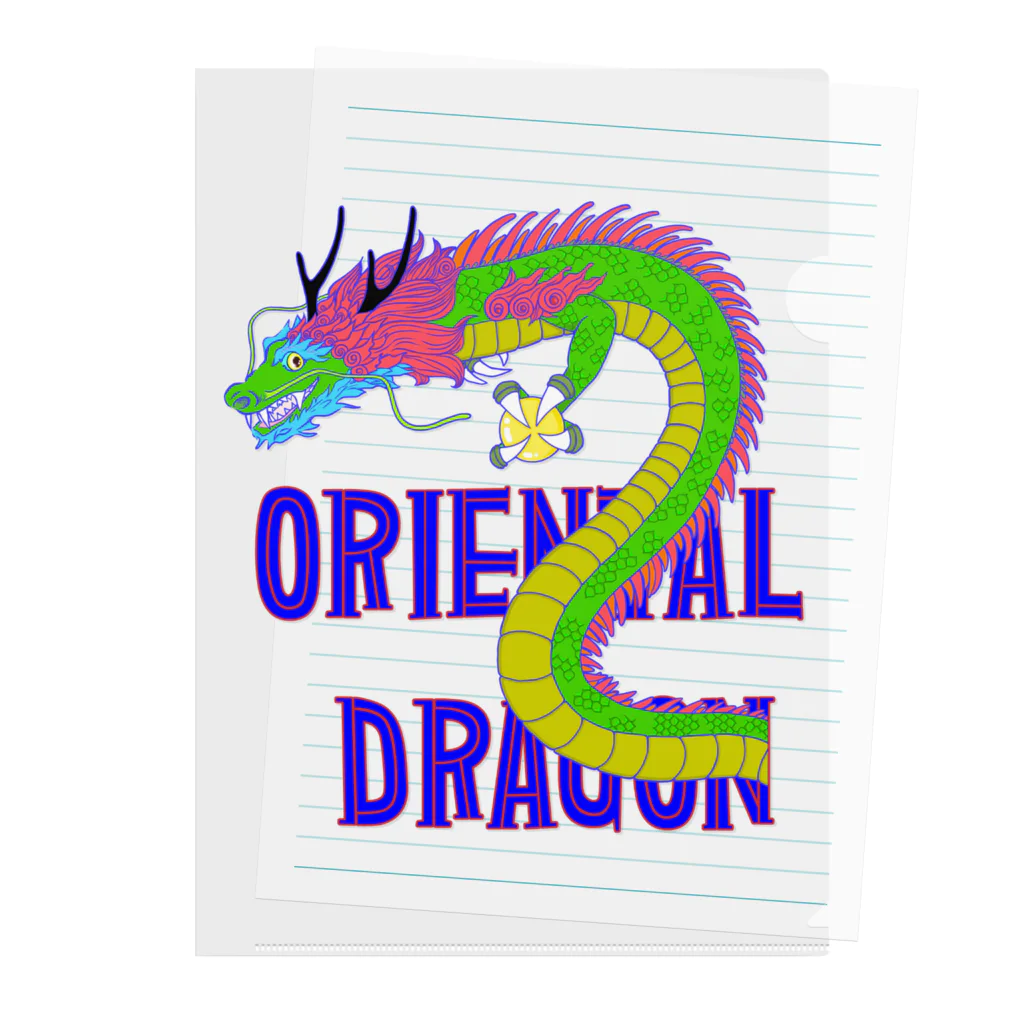 LalaHangeulのORIENTAL DRAGON（龍）英字バージョン クリアファイル