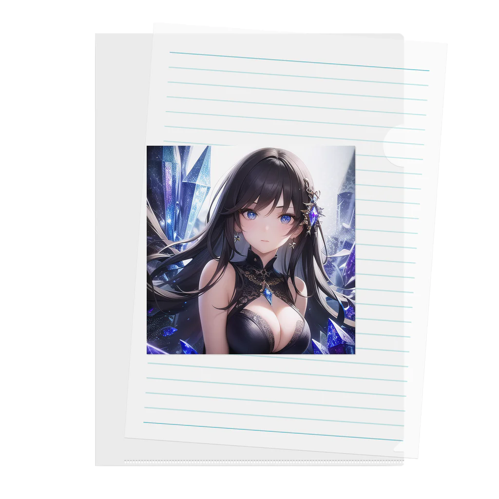 astatosのクリスタルと女性 Clear File Folder