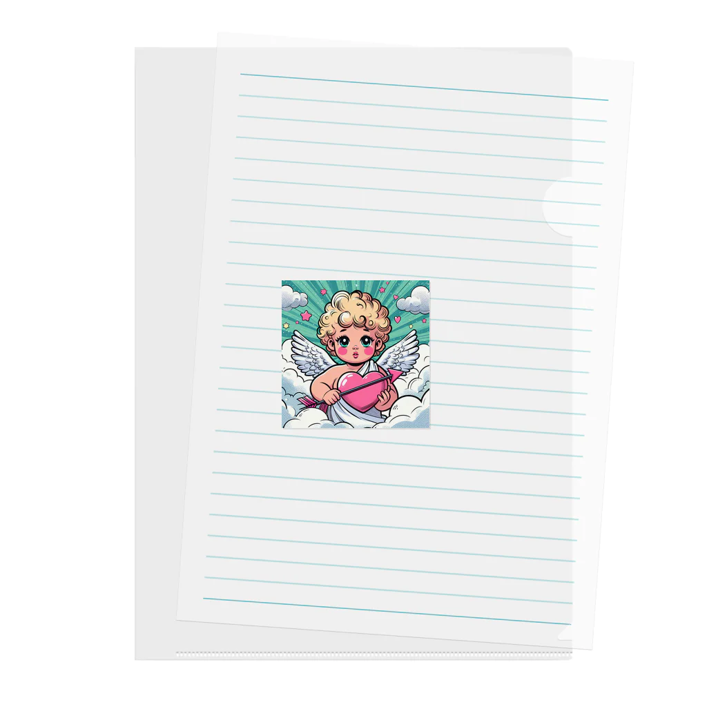 クリームのかわい天使 Clear File Folder