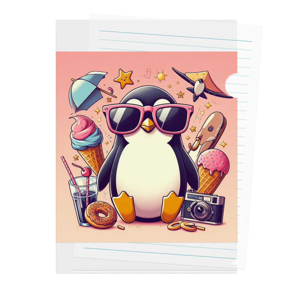 Design Harborのcool penguin クリアファイル