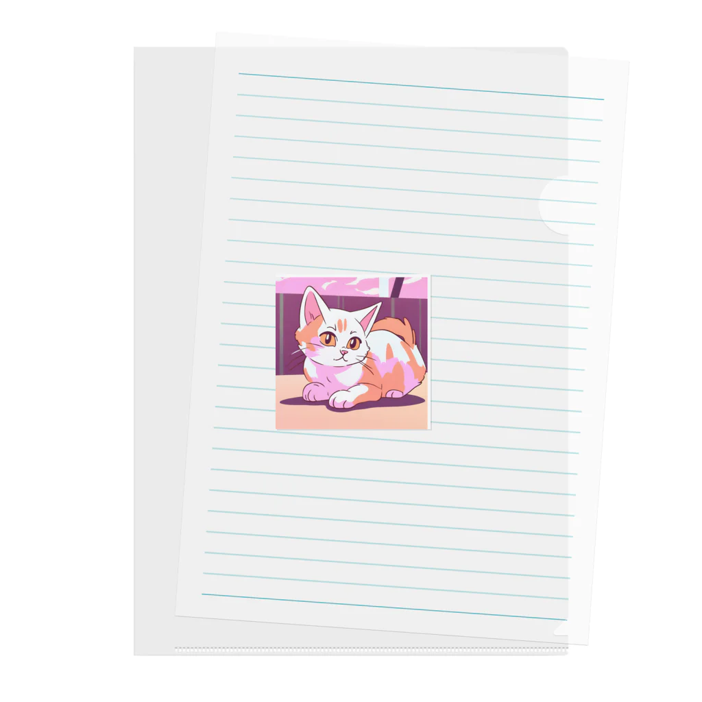 時計樹の森のおすましにゃんこ Clear File Folder