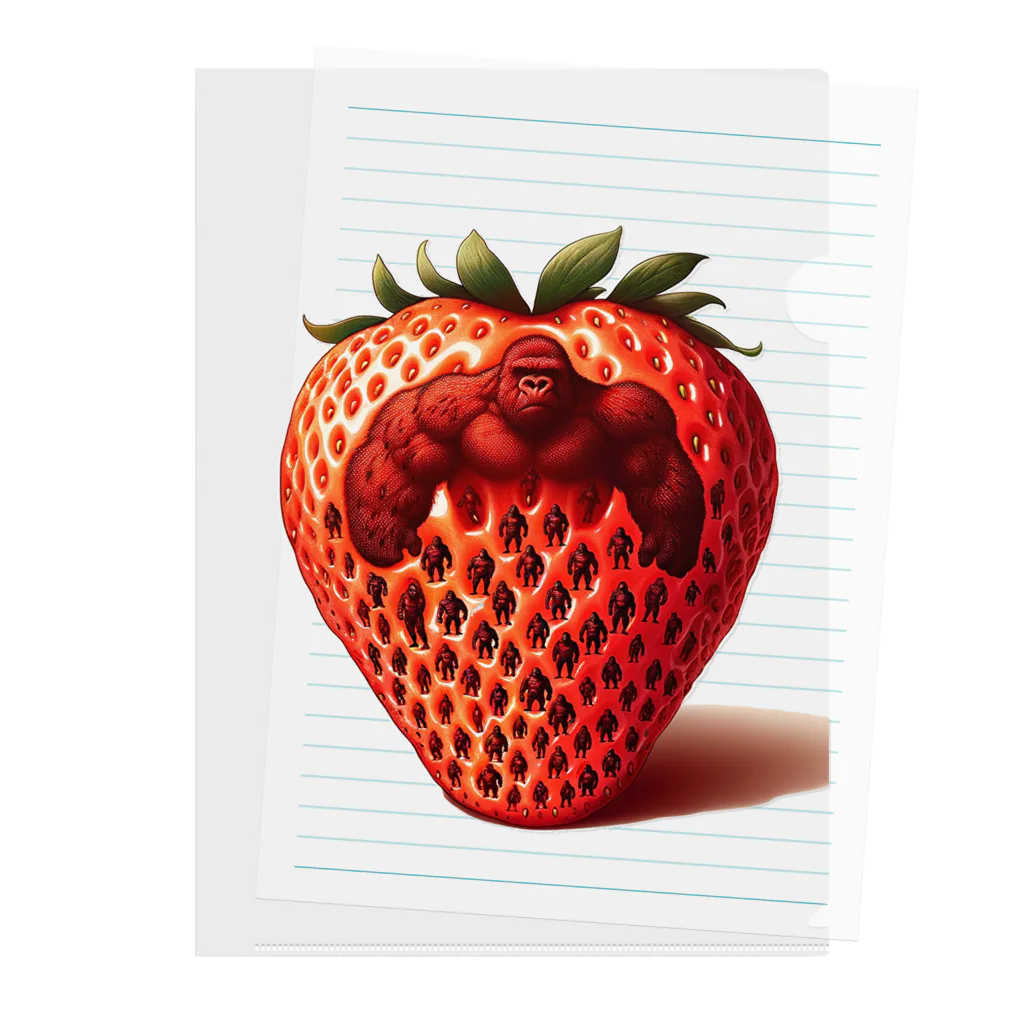 ゴリラショップのThe Mighty Gorilla Strawberry  クリアファイル