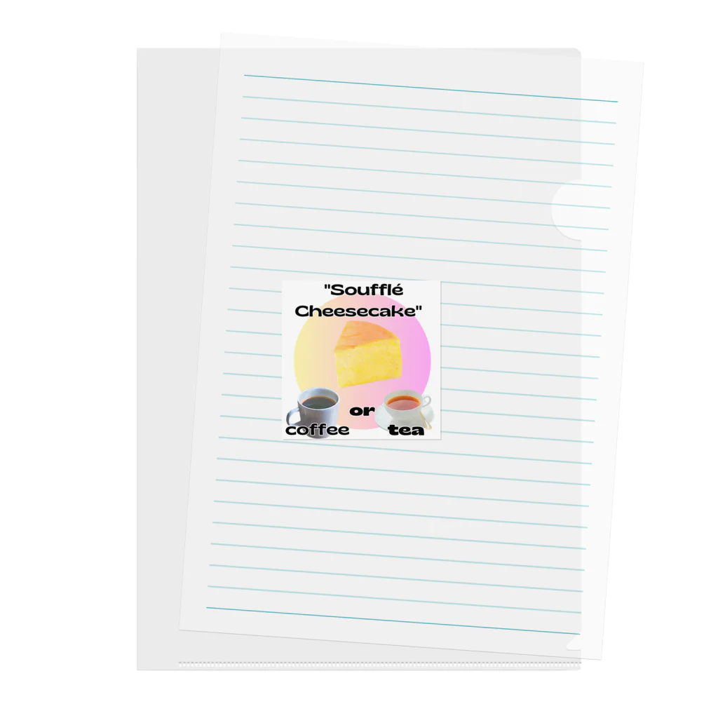 rokkakukikakuのスフレチーズケーキ Clear File Folder