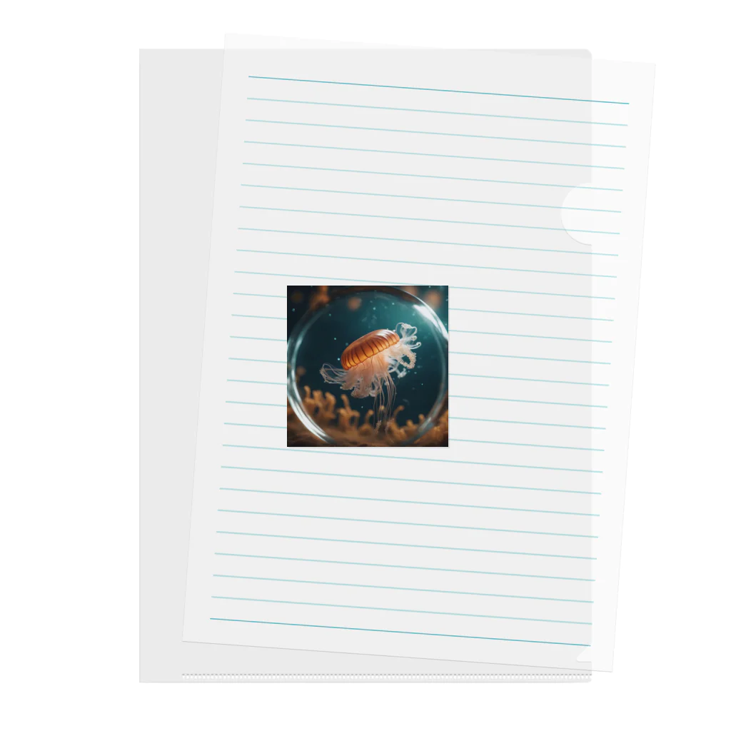 hiro-yoshiのシャボン玉のクラゲ Clear File Folder