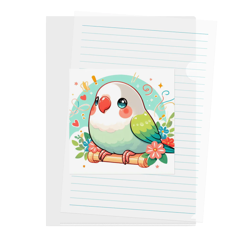 ぷっくりショップのオカメインコちゃん Clear File Folder