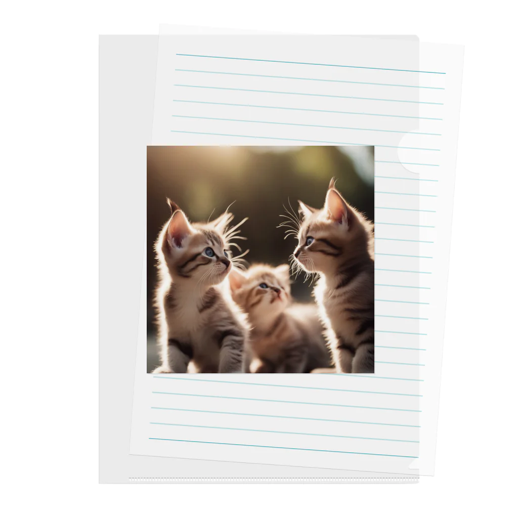pom5の昼下がりの子猫たち クリアファイル