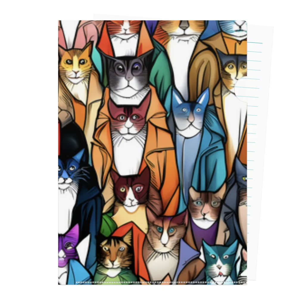 PAC (ポップアートキャット）のPAC (ポップアートキャット) Clear File Folder