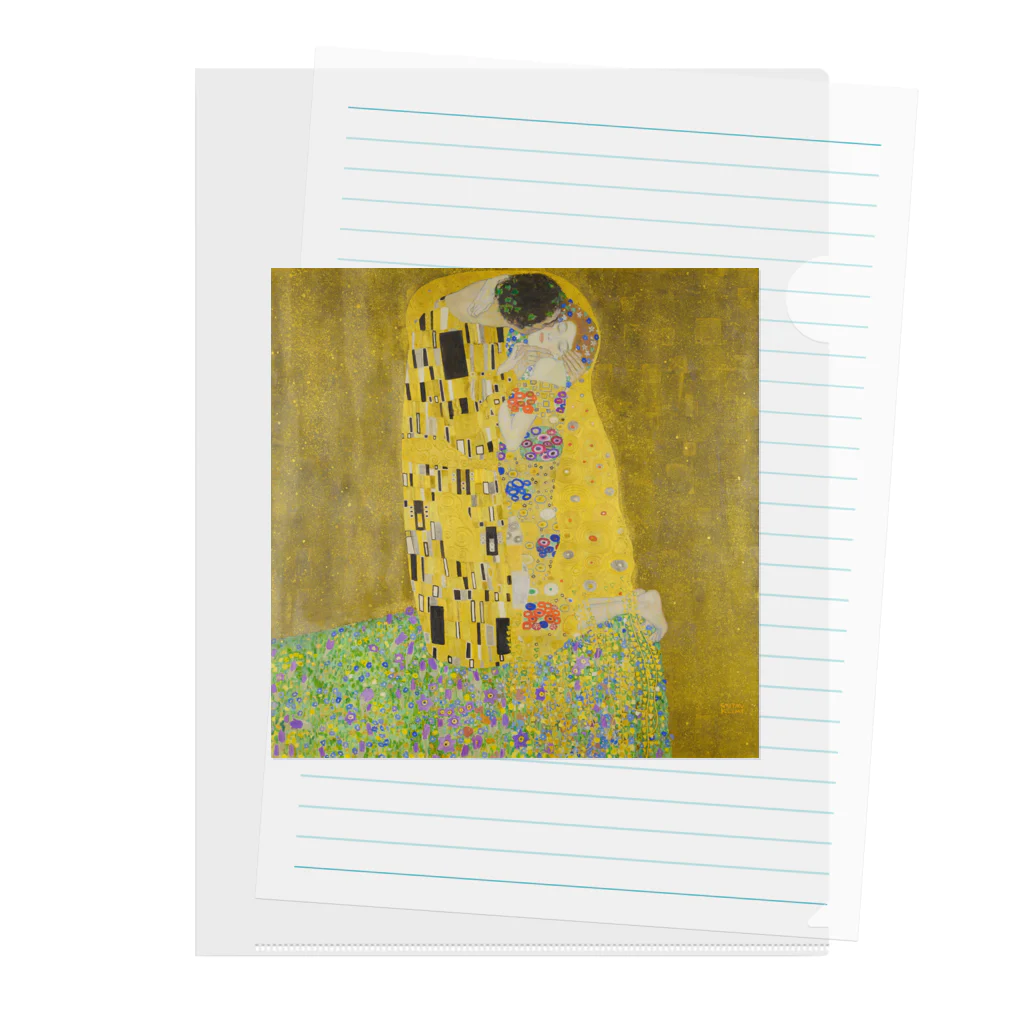 夢見る西洋絵画のグスタフ・クリムト「接吻」 Clear File Folder