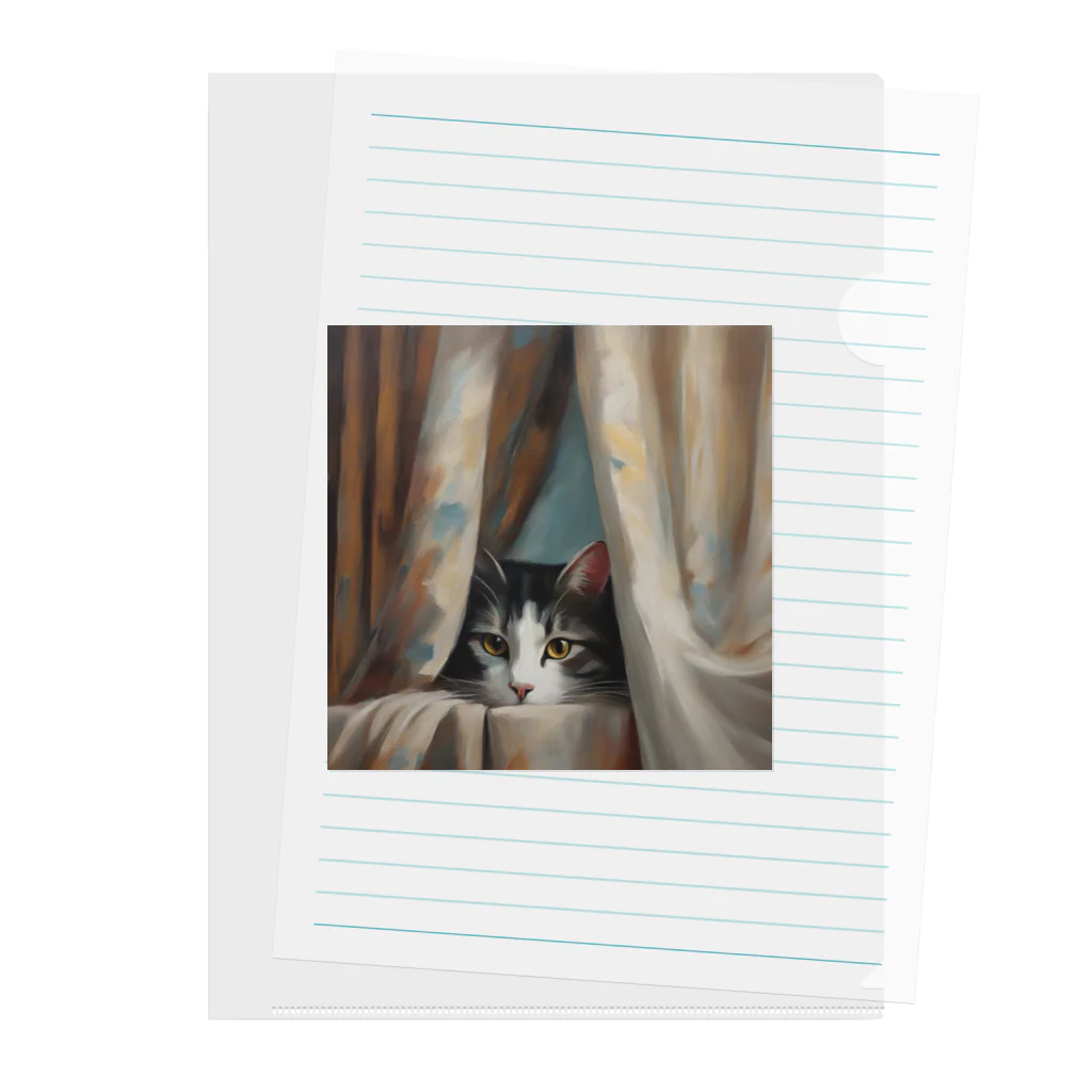 Heyyの窓辺の覗き猫🐱 Clear File Folder