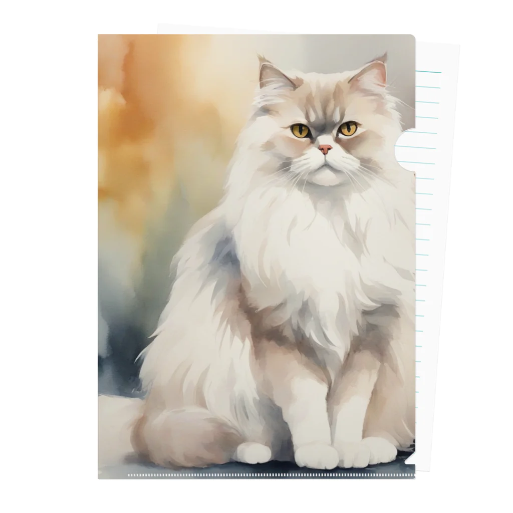 hiname-studioのペルシャ猫 Clear File Folder