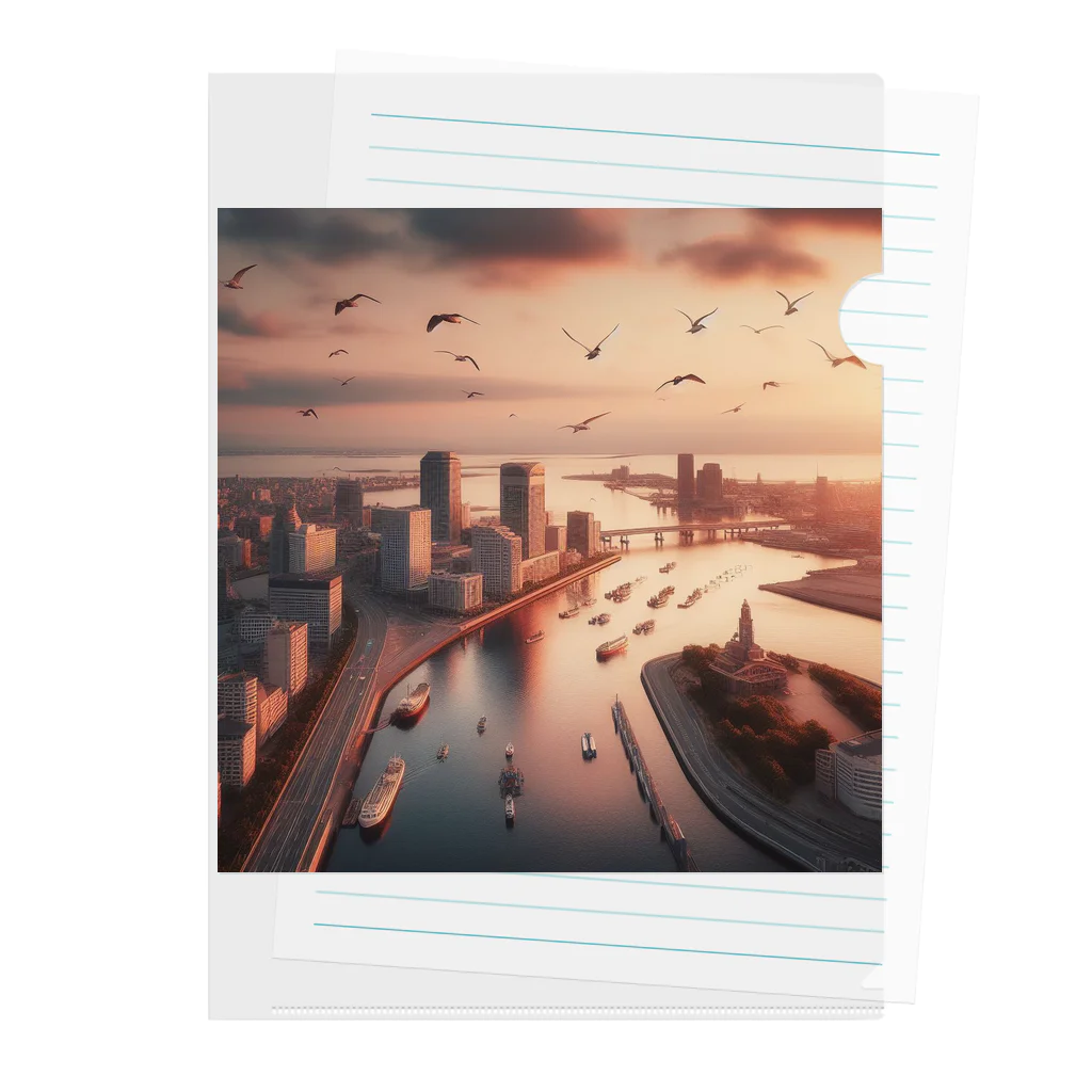 MM24Designの都会の夕暮れ Clear File Folder